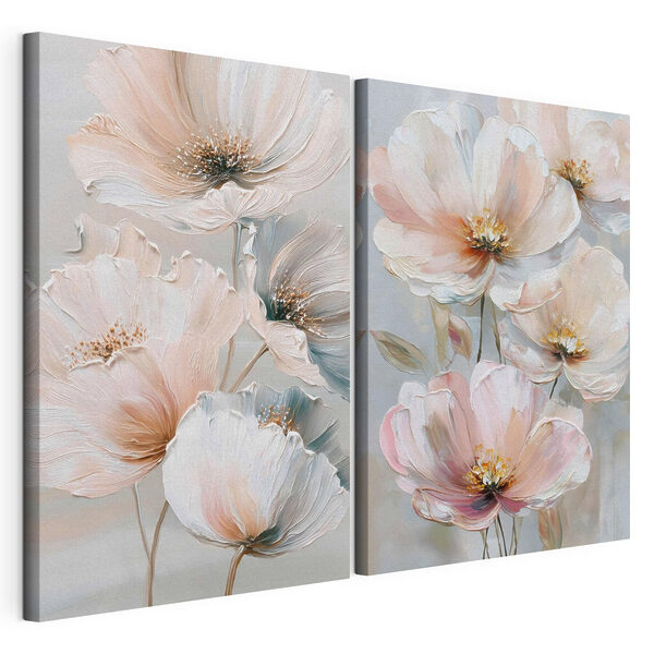 Delicate blooms in soft pastel hues