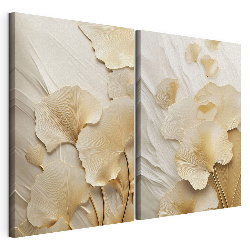 Delicate leaves in soft tones