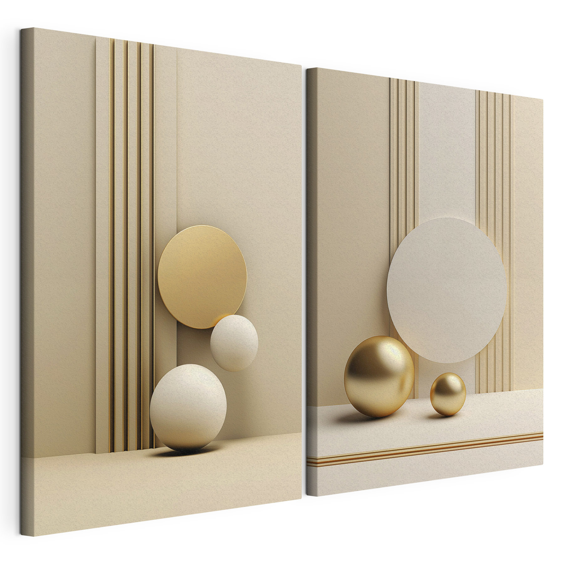 Dynamic shapes in neutral tones