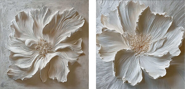Elegant floral art in soft tones