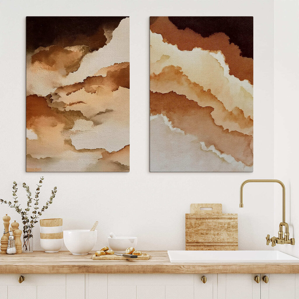 Soft hues in gentle flowing patterns