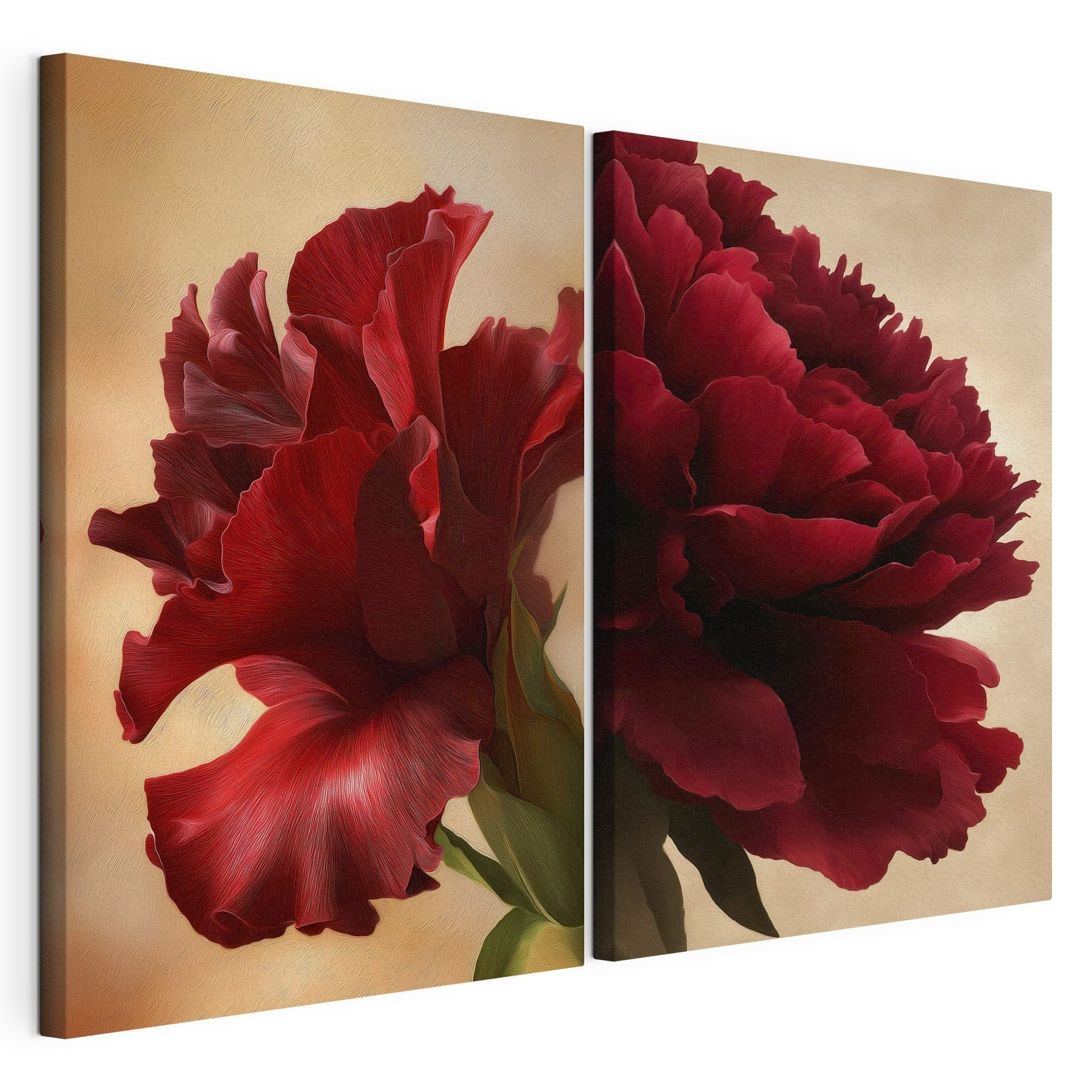 Vibrant petals in rich crimson tones