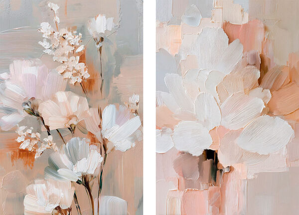 Delicate blooms in soft, warm tones