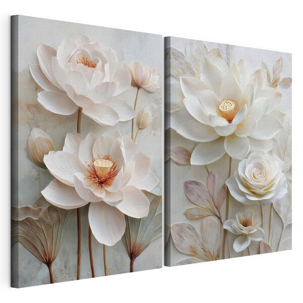 Modularer Leinwanddruck Blumen-Collage