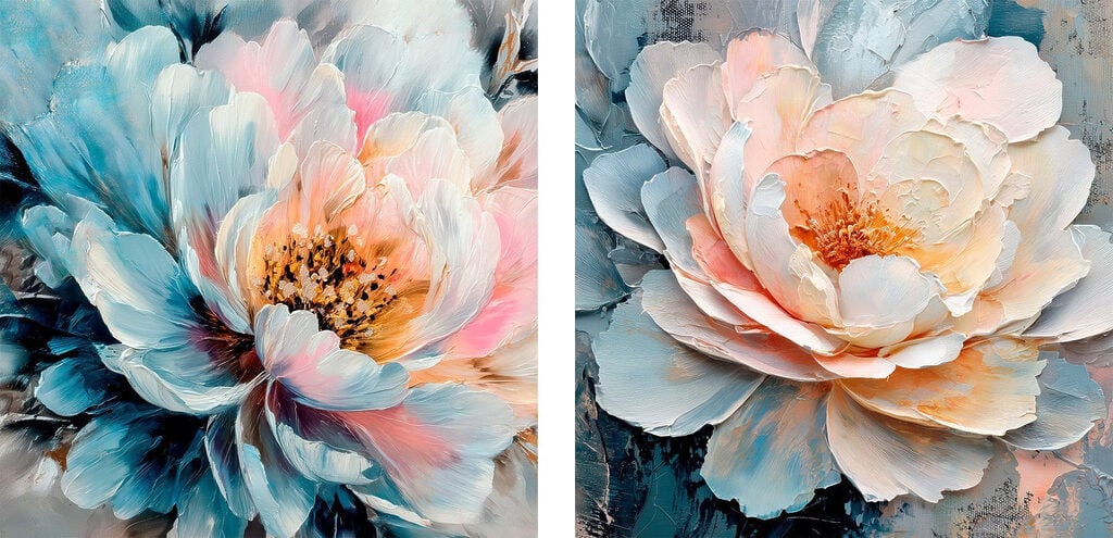 Fluttering petals in soft hues
