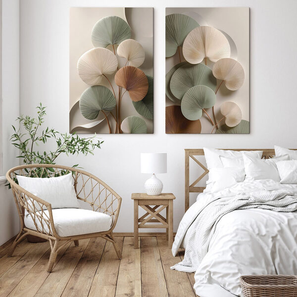 - Elegant paper leaf arrangement display