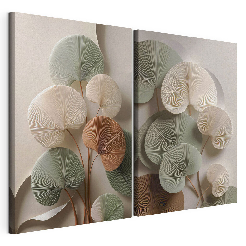 - Elegant paper leaf arrangement display