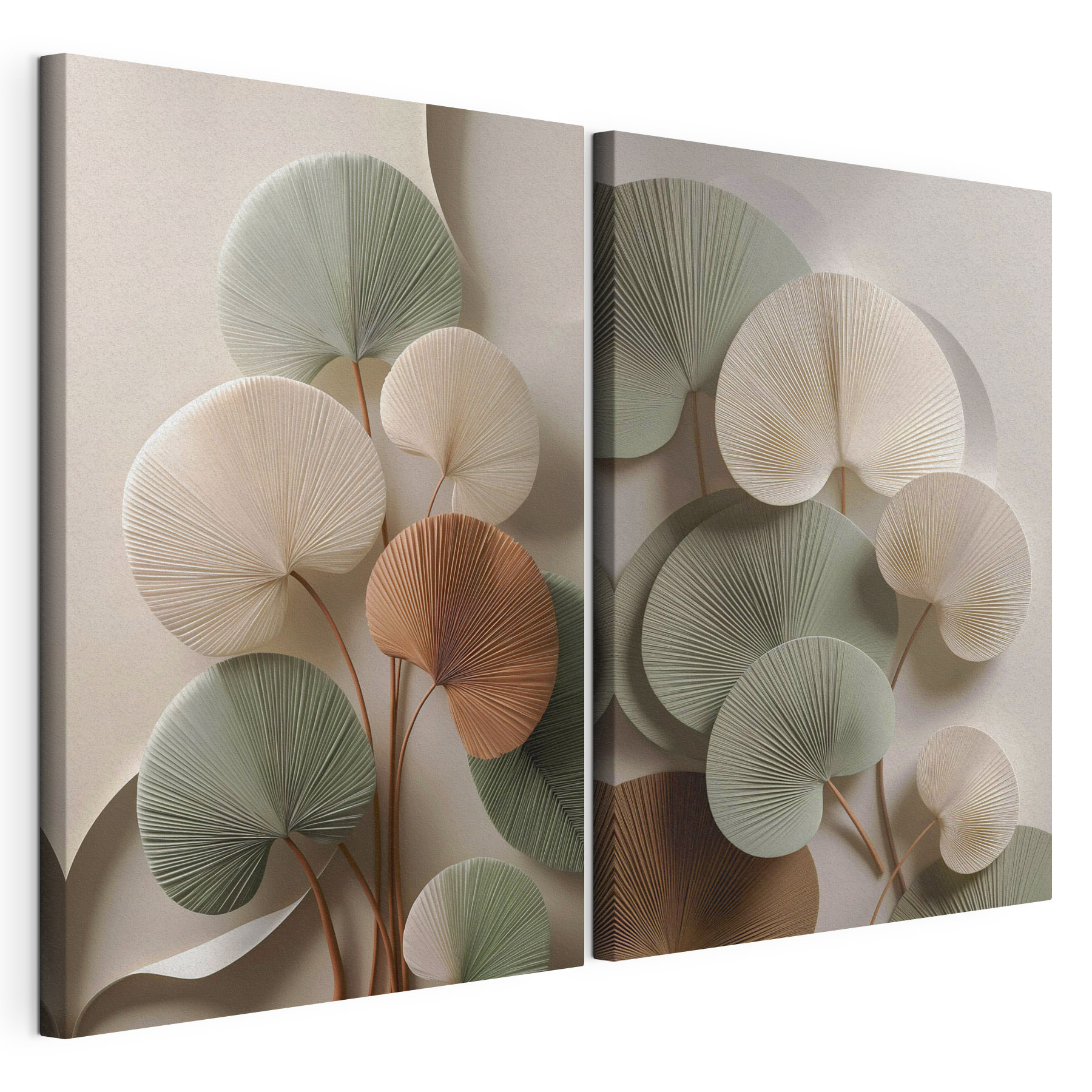 - Elegant paper leaf arrangement display
