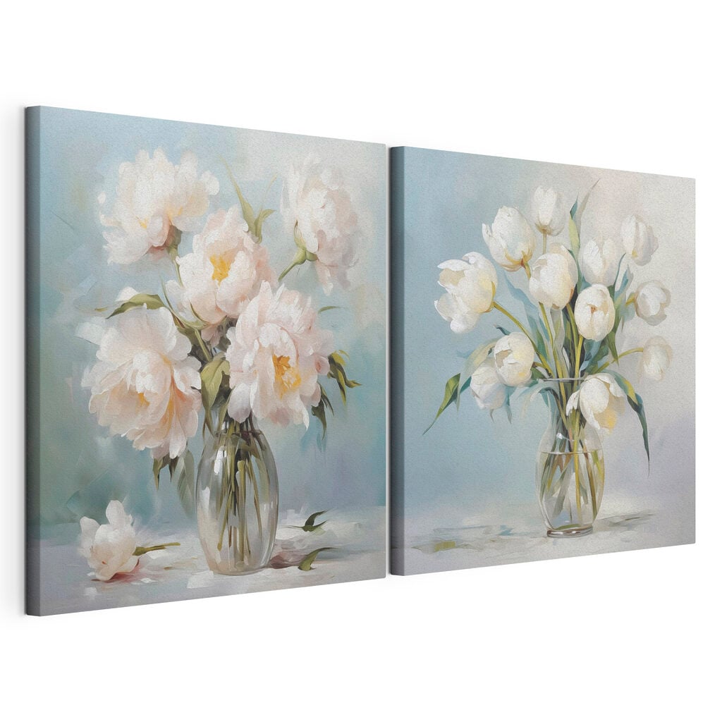 Painting of flowers in a vase