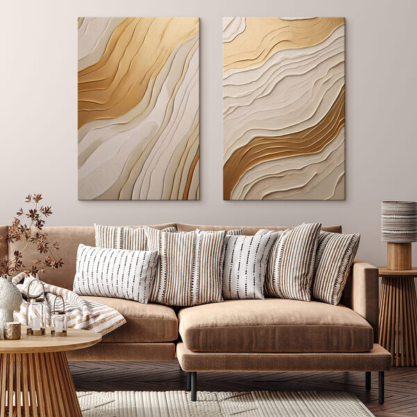 Flowing patterns in soft tones