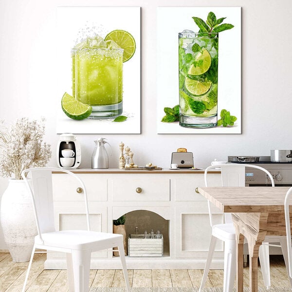 Refreshing summer cocktails in vibrant colors