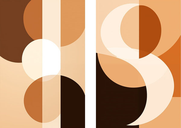Abstract shapes in warm tones