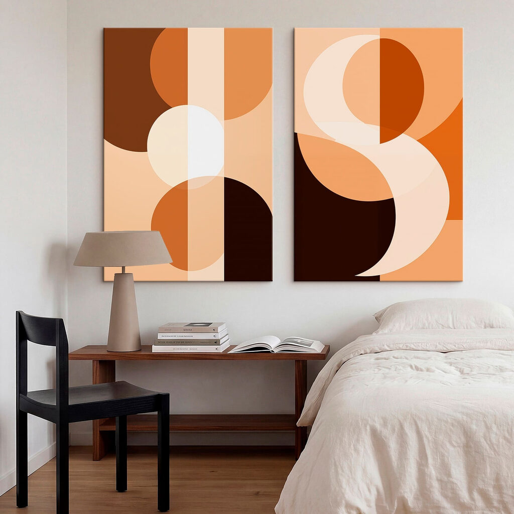 Abstract shapes in warm tones