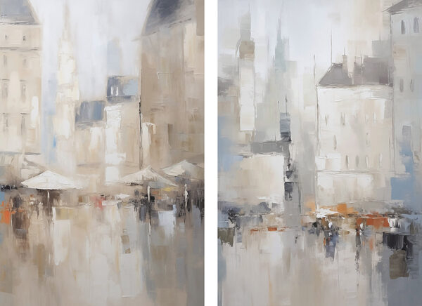 Painting of a city