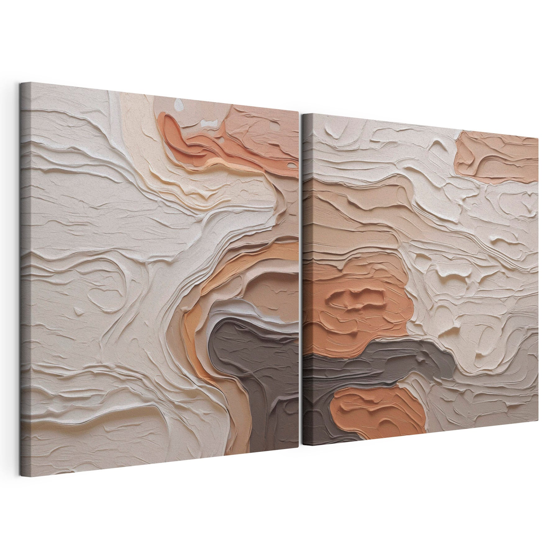 Fluid lines in warm, earthy tones