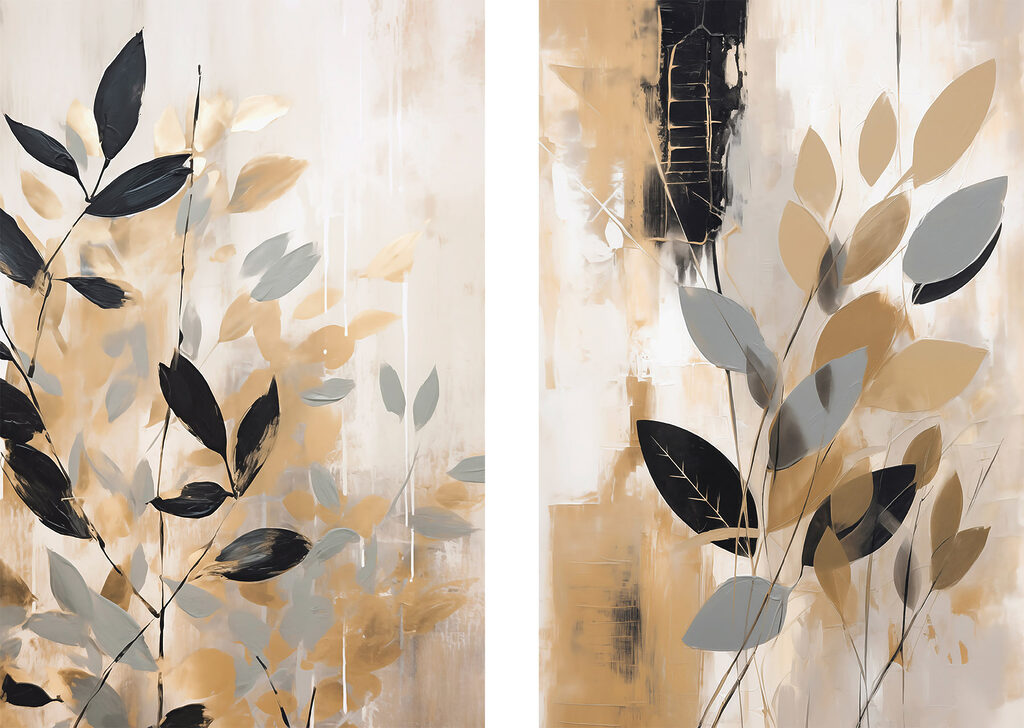 Painting of leaves and branches