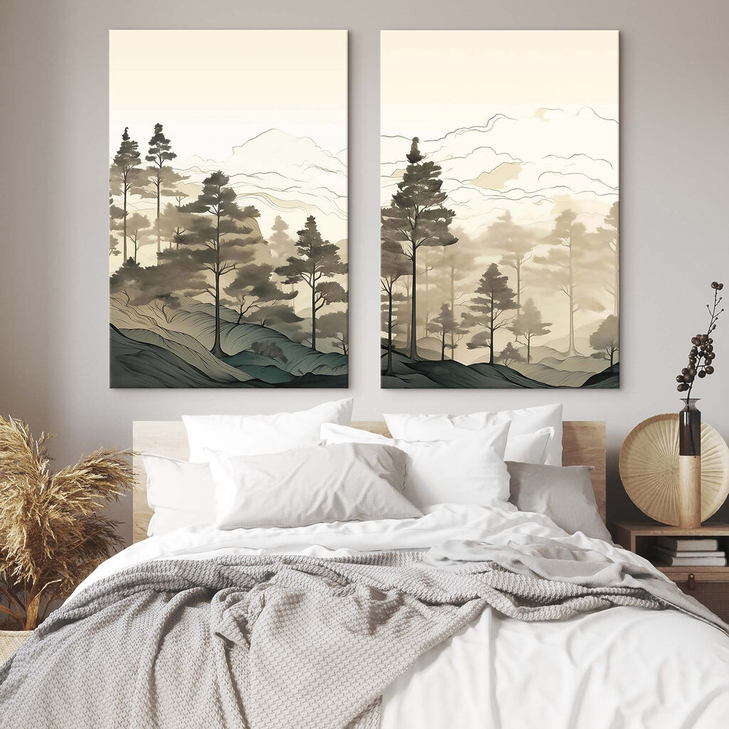 Screenshot of a painting of a forest