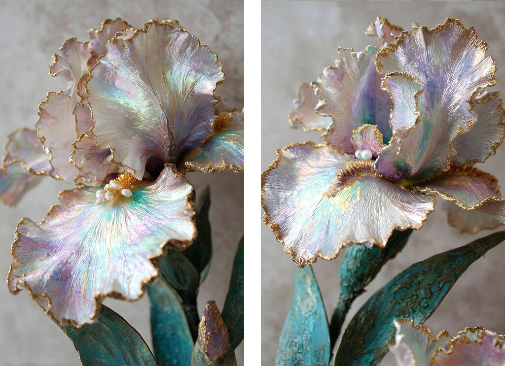 Delicate petals in soft pastel hues