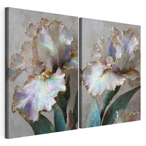 Delicate petals in soft pastel hues
