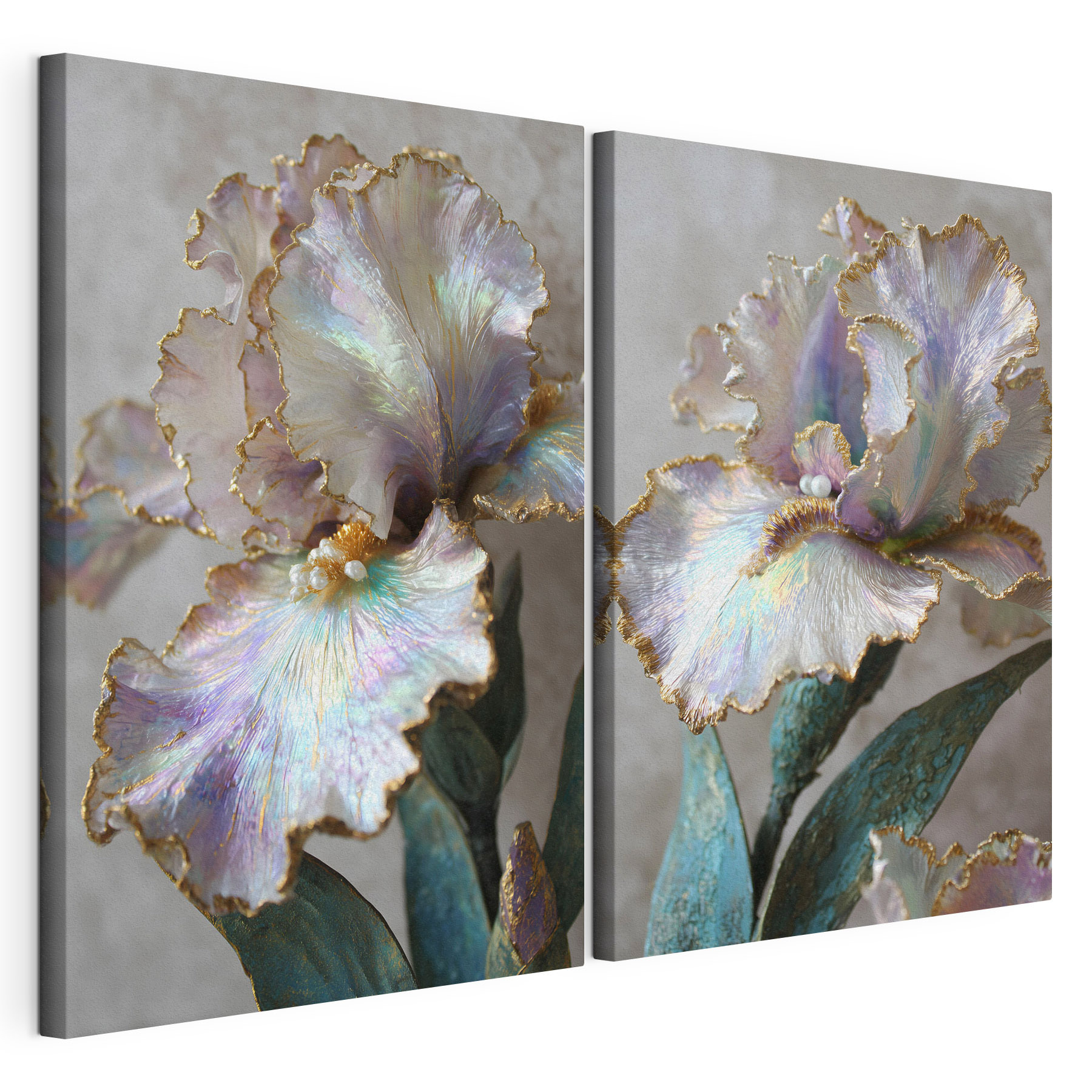 Delicate petals in soft pastel hues