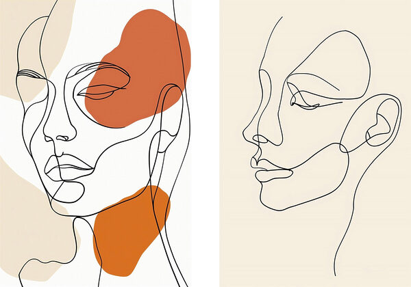 Drawing of a woman's face