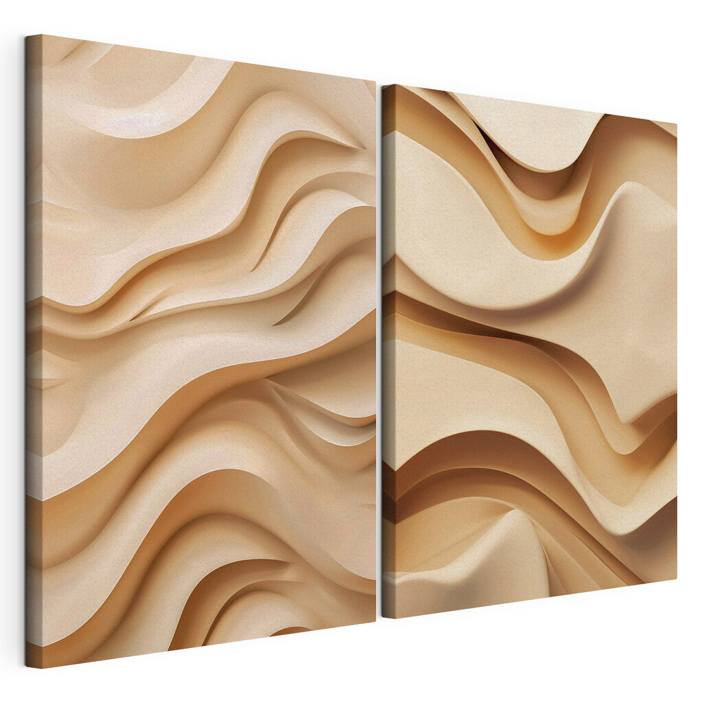 Fluid shapes in soft beige tones