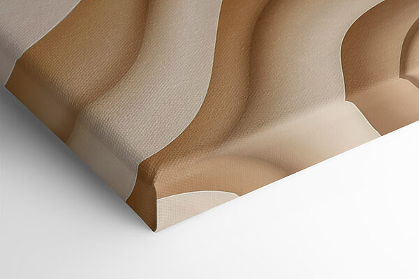 Fluid shapes in soft beige tones