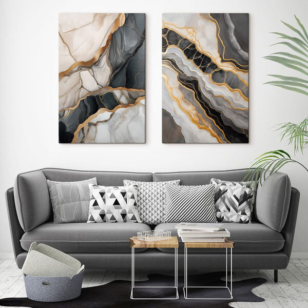 - Fluid layers of contrasting colors