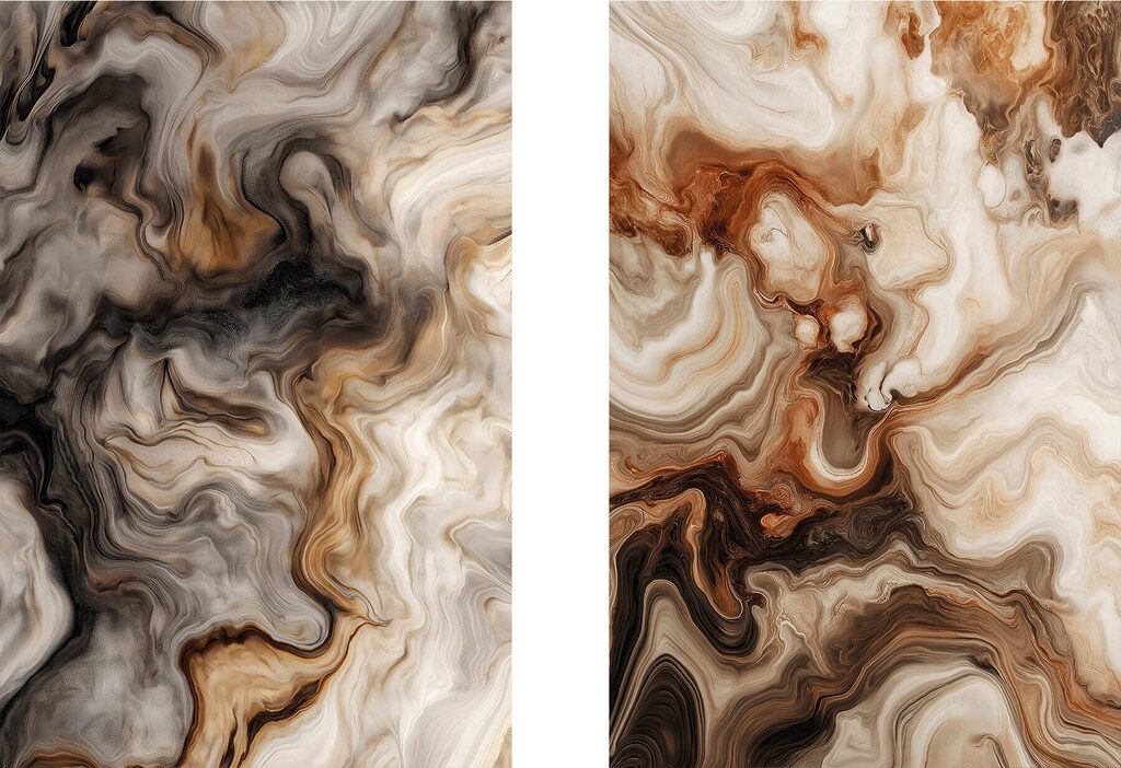 Elegant swirls of earthy tones