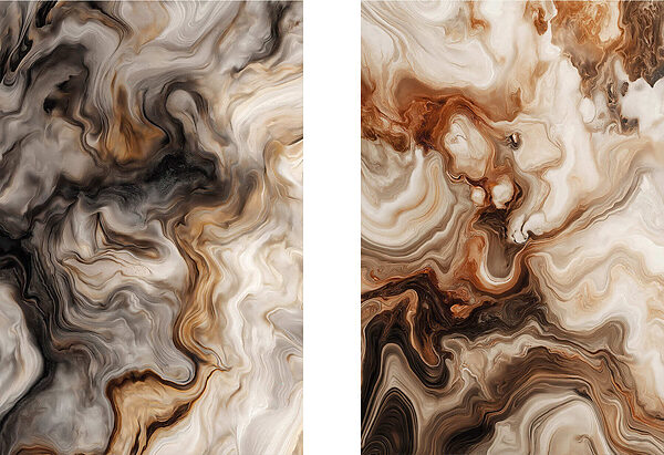 Elegant swirls of earthy tones