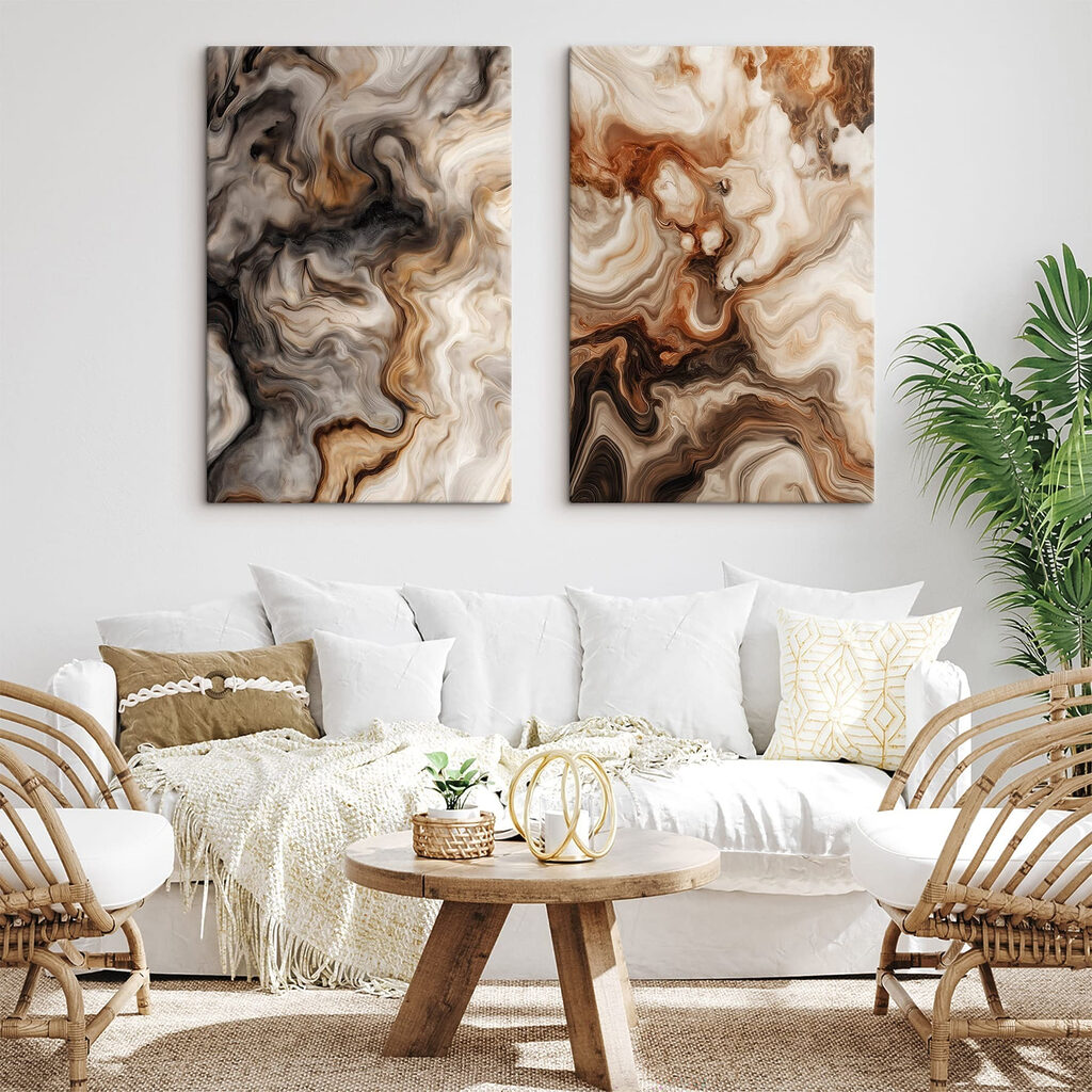 Elegant swirls of earthy tones