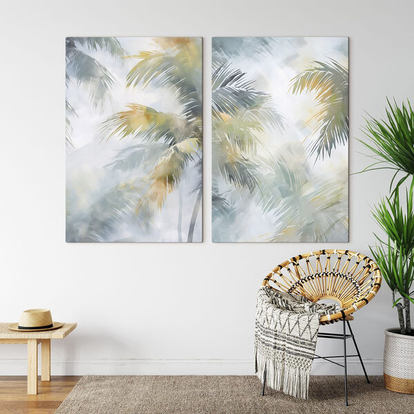 Palm trees in the sky