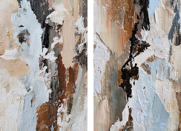 Abstract composition in soft hues