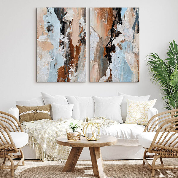 Abstract composition in soft hues