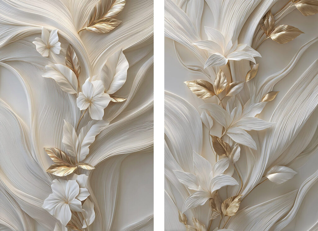 Elegant floral design in soft tones