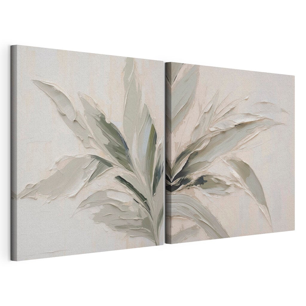 Lush leaves in soft tones