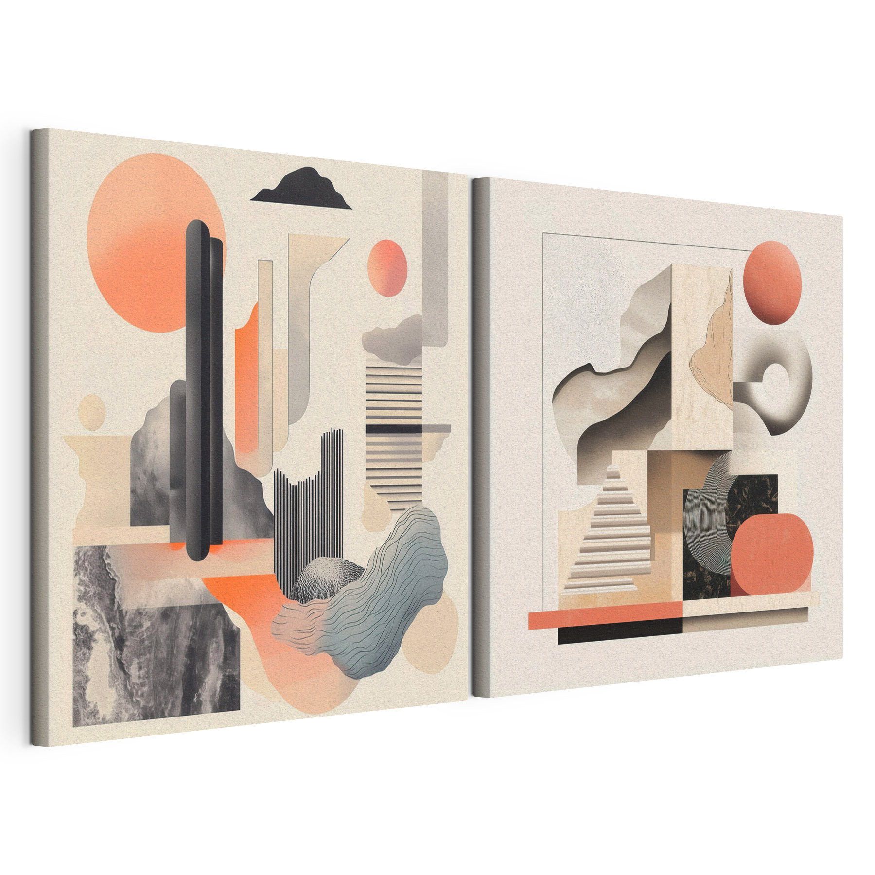 Collage of different shapes and colors
