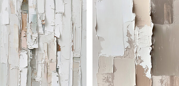 Abstract layers of soft hues