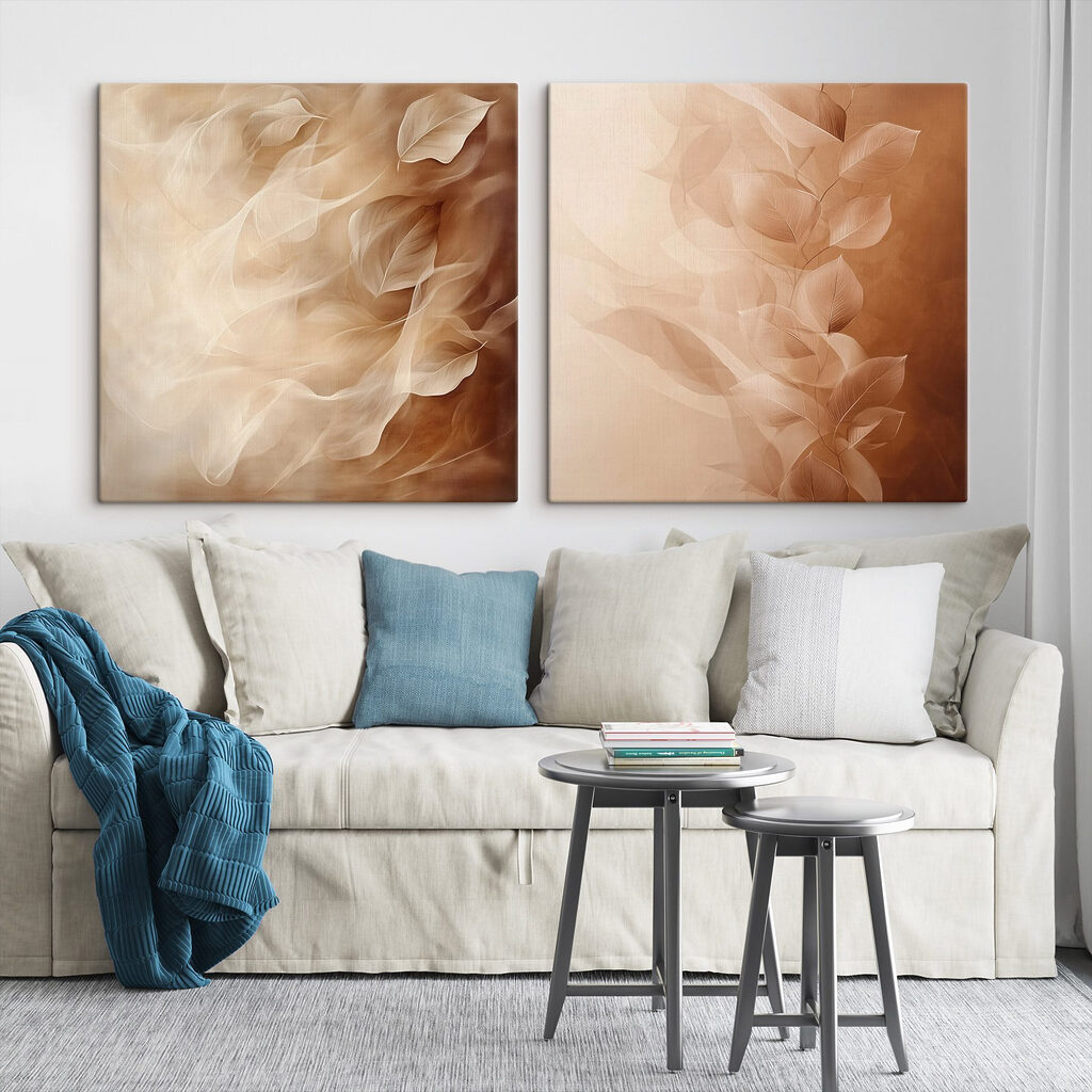 Gentle leaves dancing in soft hues
