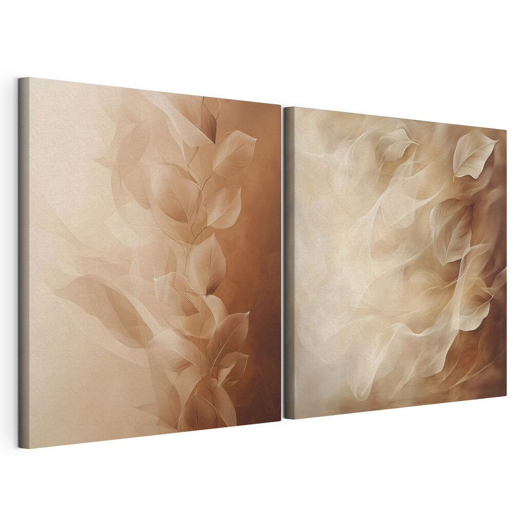 Gentle leaves dancing in soft hues