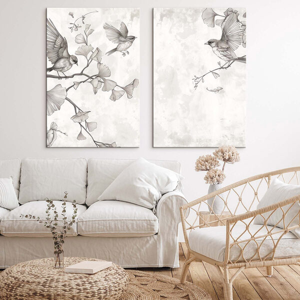 Two birds on a branch