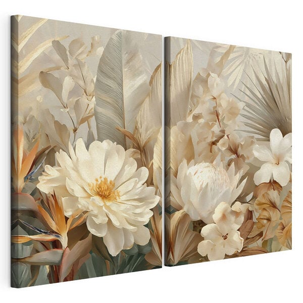 Delicate blooms in warm hues