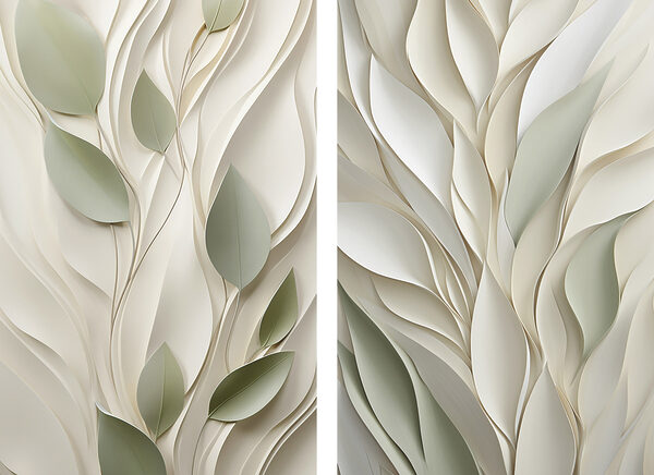 Nature-inspired patterns in soft hues