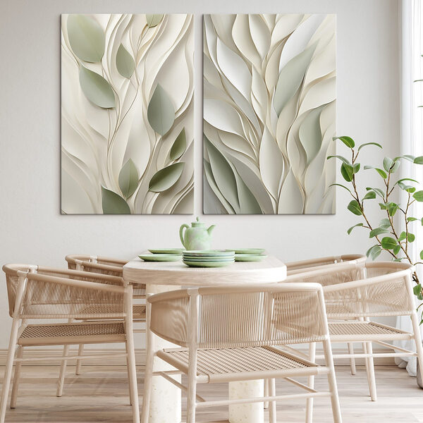 Nature-inspired patterns in soft hues