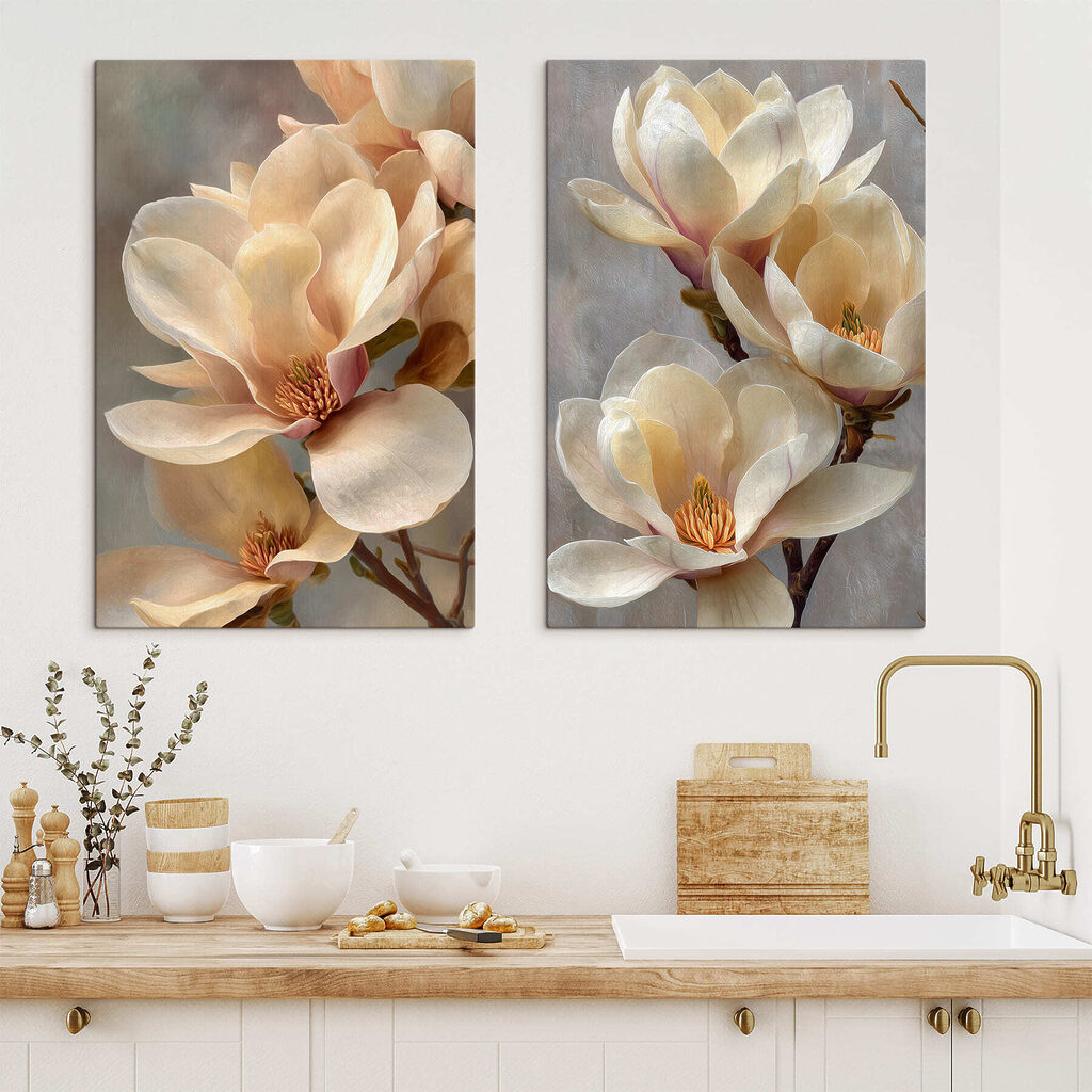 Delicate blooms in soft hues