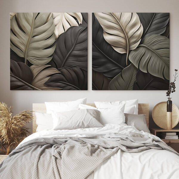 Elegant leaves in harmonious colors