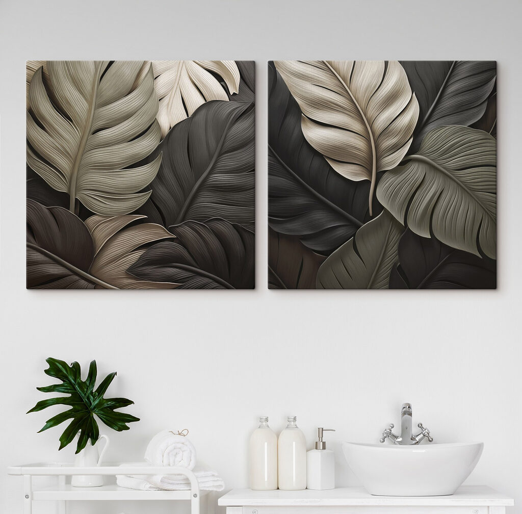 Elegant leaves in harmonious colors