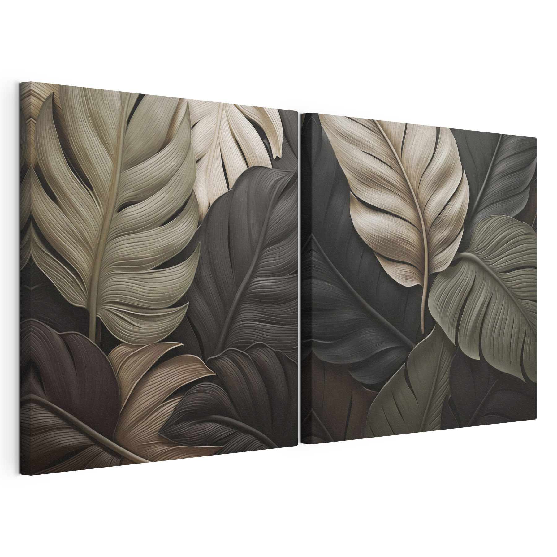 Elegant leaves in harmonious colors