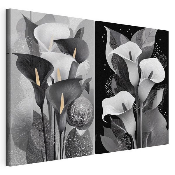 Delicate blooms in monochrome elegance