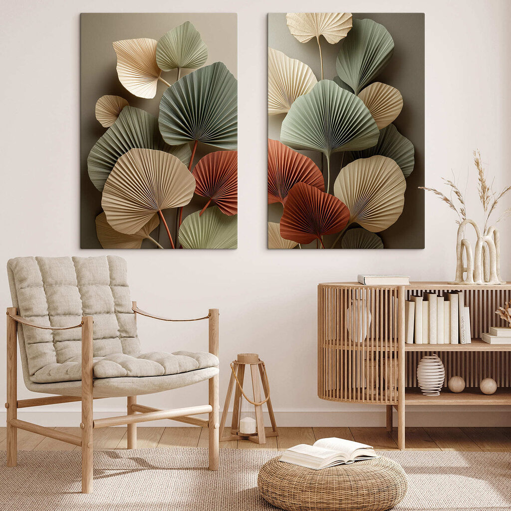 Nature-inspired decorative leaf arrangement